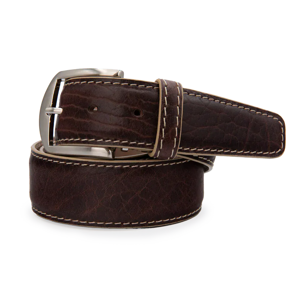 The Luxe Group (LEN) Belt BROWN/BEIGE / 40MM American Bison in Brown/Beige