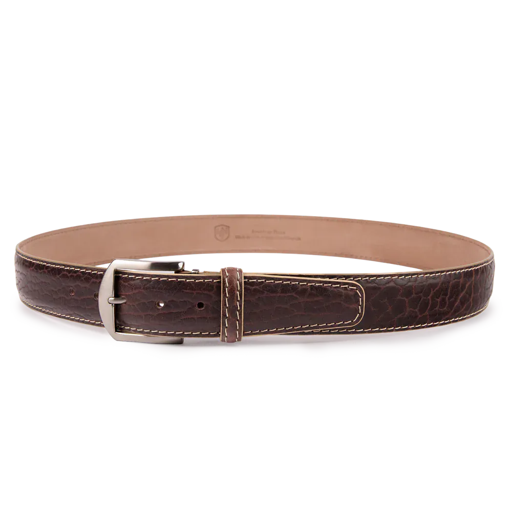 The Luxe Group (LEN) Belt BROWN/BEIGE / 40MM American Bison in Brown/Beige