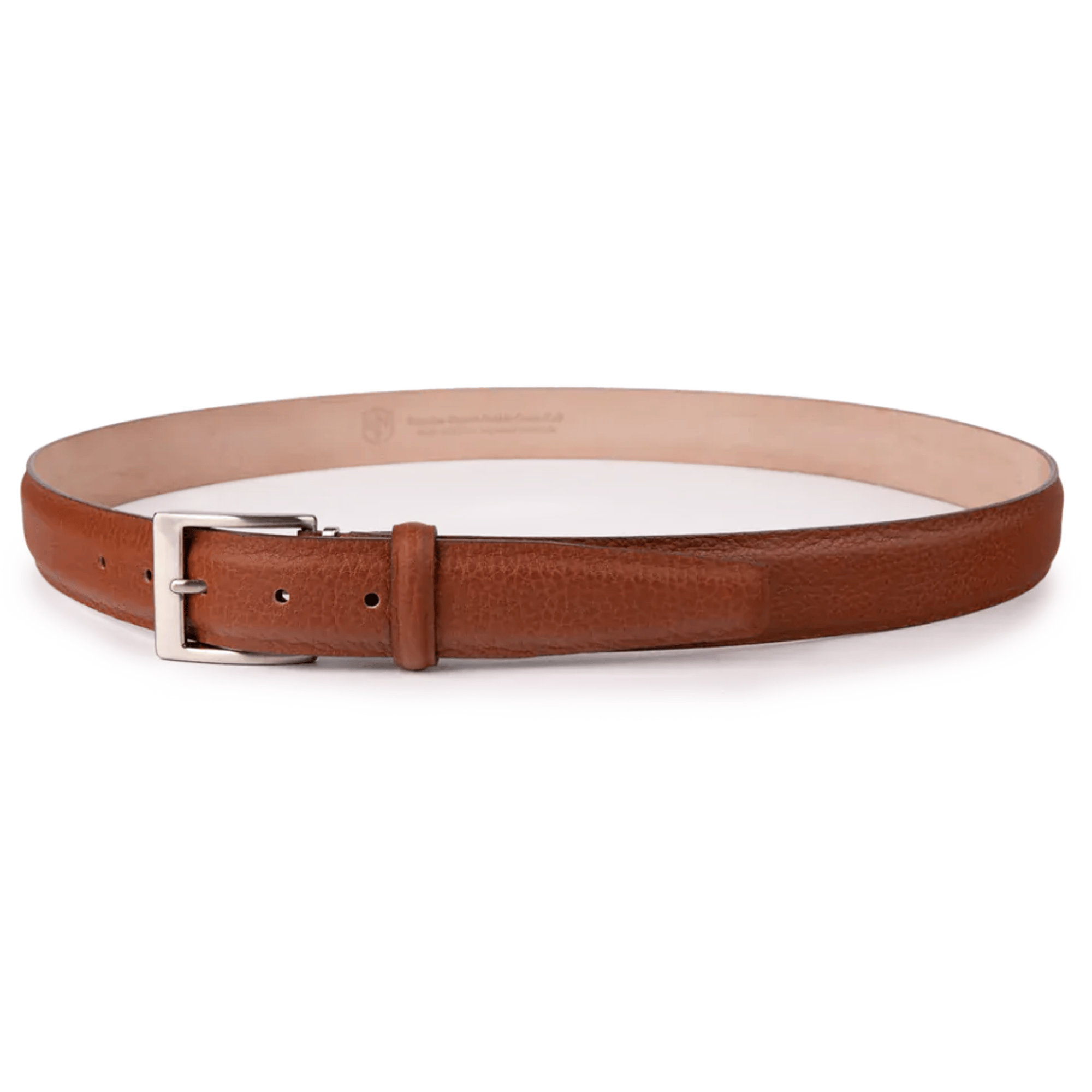 The Luxe Group (LEN) Belt COGNAC / 35MM French Pebble Grain Belt