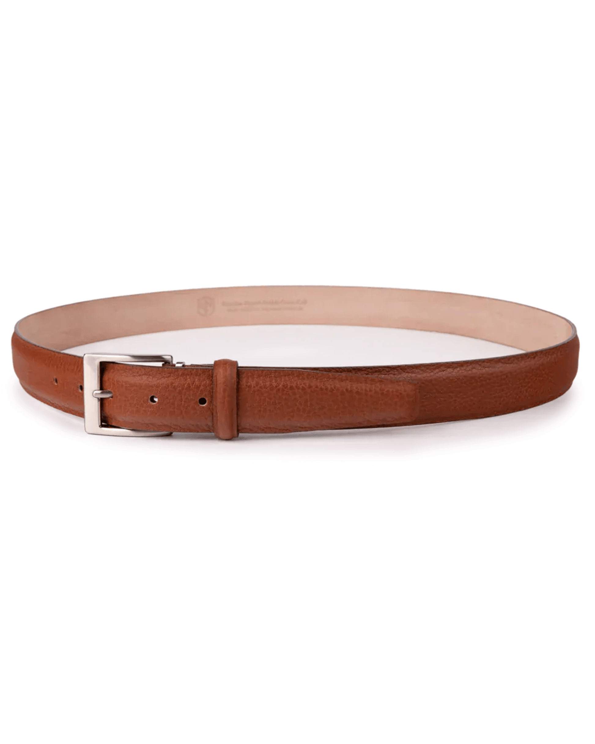 The Luxe Group (LEN) Belt COGNAC / 35MM French Pebble Grain Belt