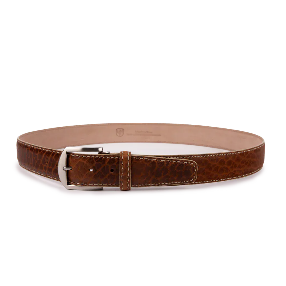 The Luxe Group (LEN) Belt COGNAC/BEIGE / 40MM American Bison in Cognac/Beige