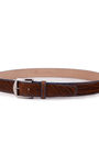 The Luxe Group (LEN) Belt COGNAC/DENIM / 40MM American Bison in Cognac/Denim