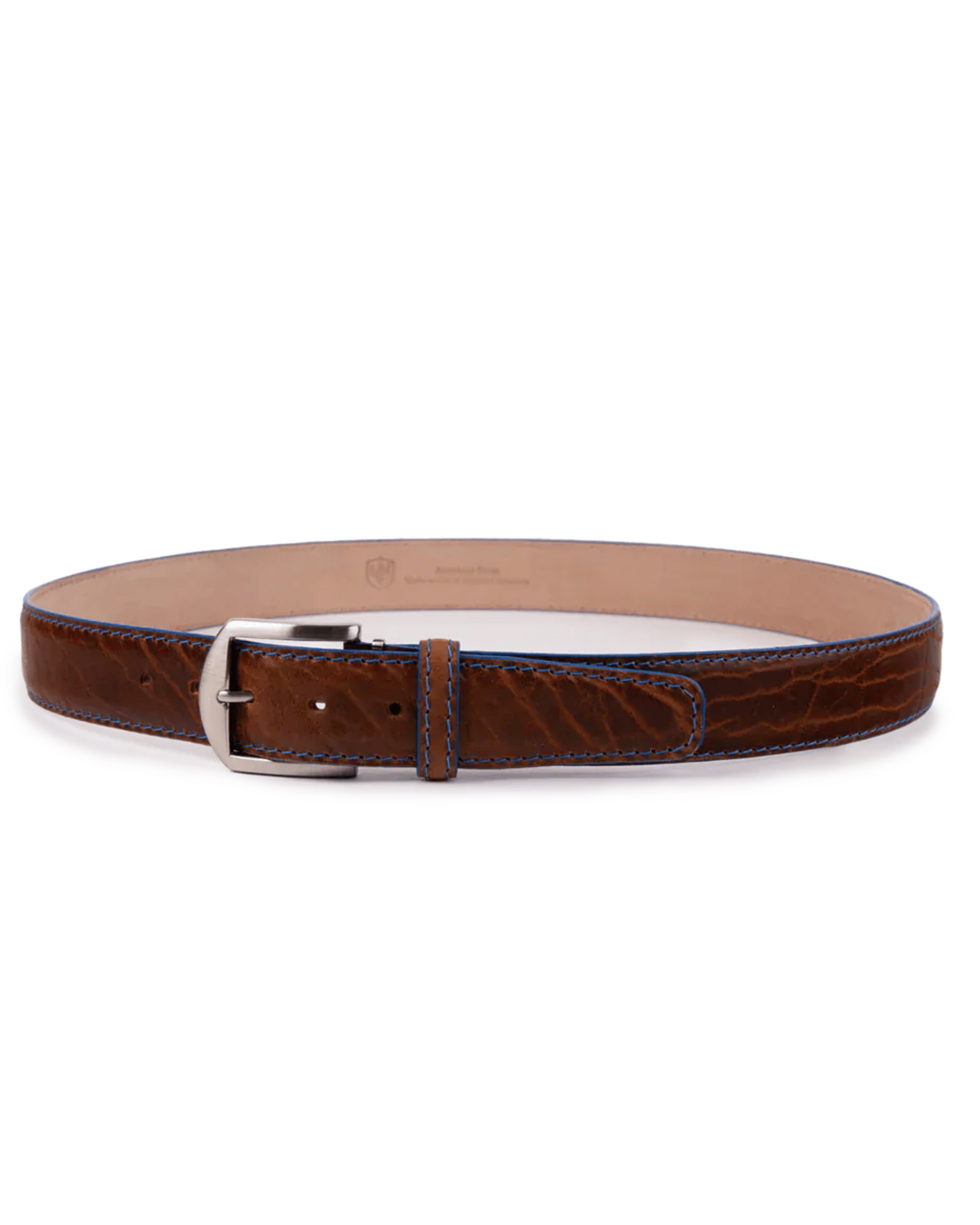 The Luxe Group (LEN) Belt COGNAC/DENIM / 40MM American Bison in Cognac/Denim