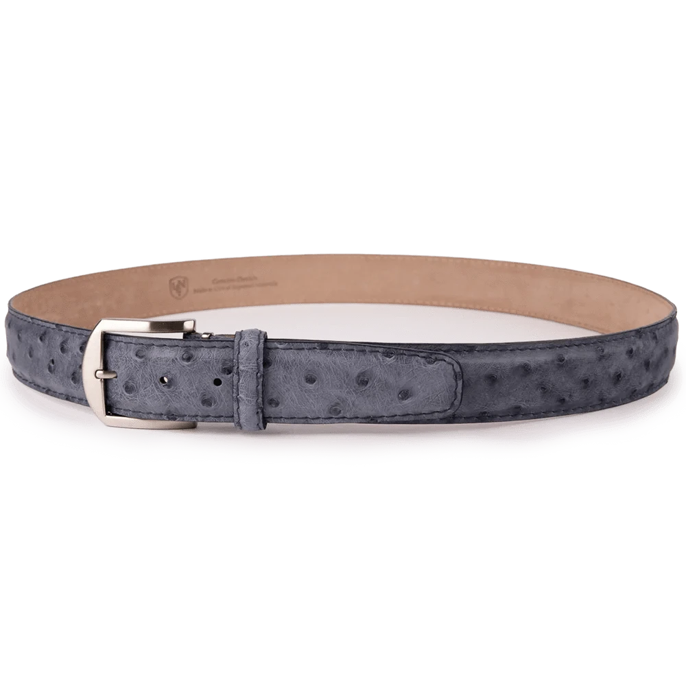 The Luxe Group (LEN) Belt DENIM / 40MM Genuine Ostrich - Denim