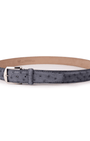 The Luxe Group (LEN) Belt DENIM / 40MM Genuine Ostrich in Denim