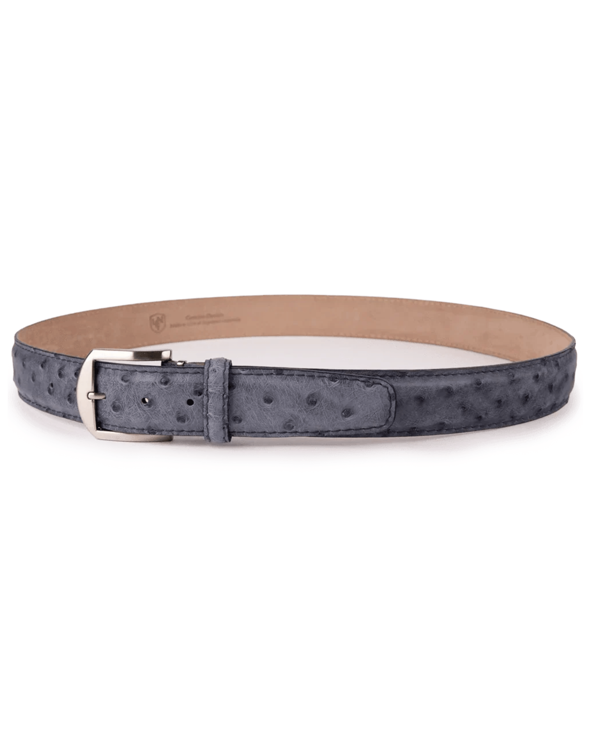 The Luxe Group (LEN) Belt DENIM / 40MM Genuine Ostrich in Denim