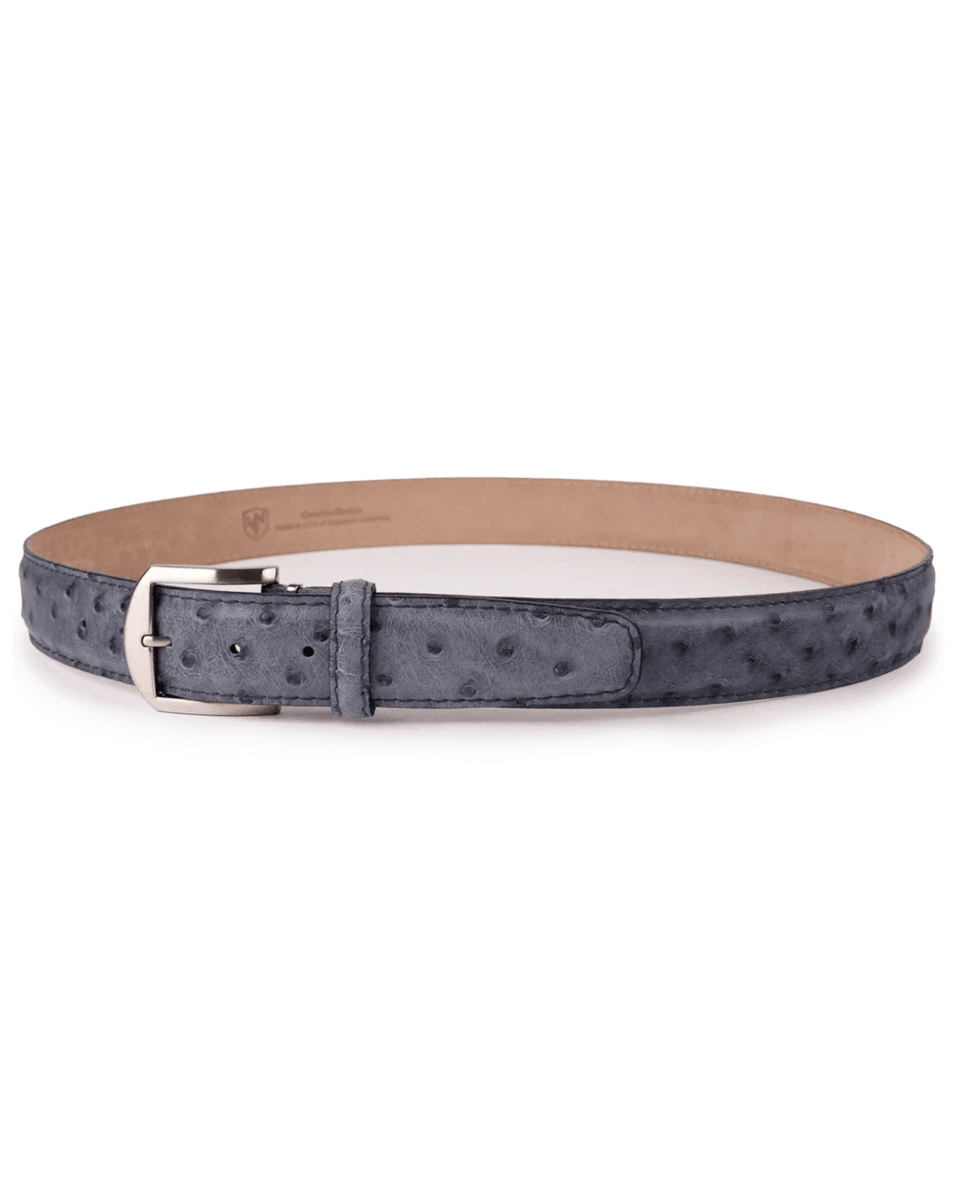 The Luxe Group (LEN) Belt DENIM / 40MM Genuine Ostrich in Denim