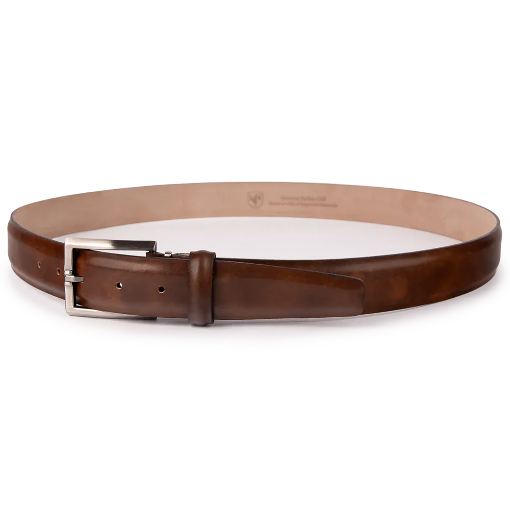 The Luxe Group (LEN) Belt Italian Marbled Calf 35mm - Pecan