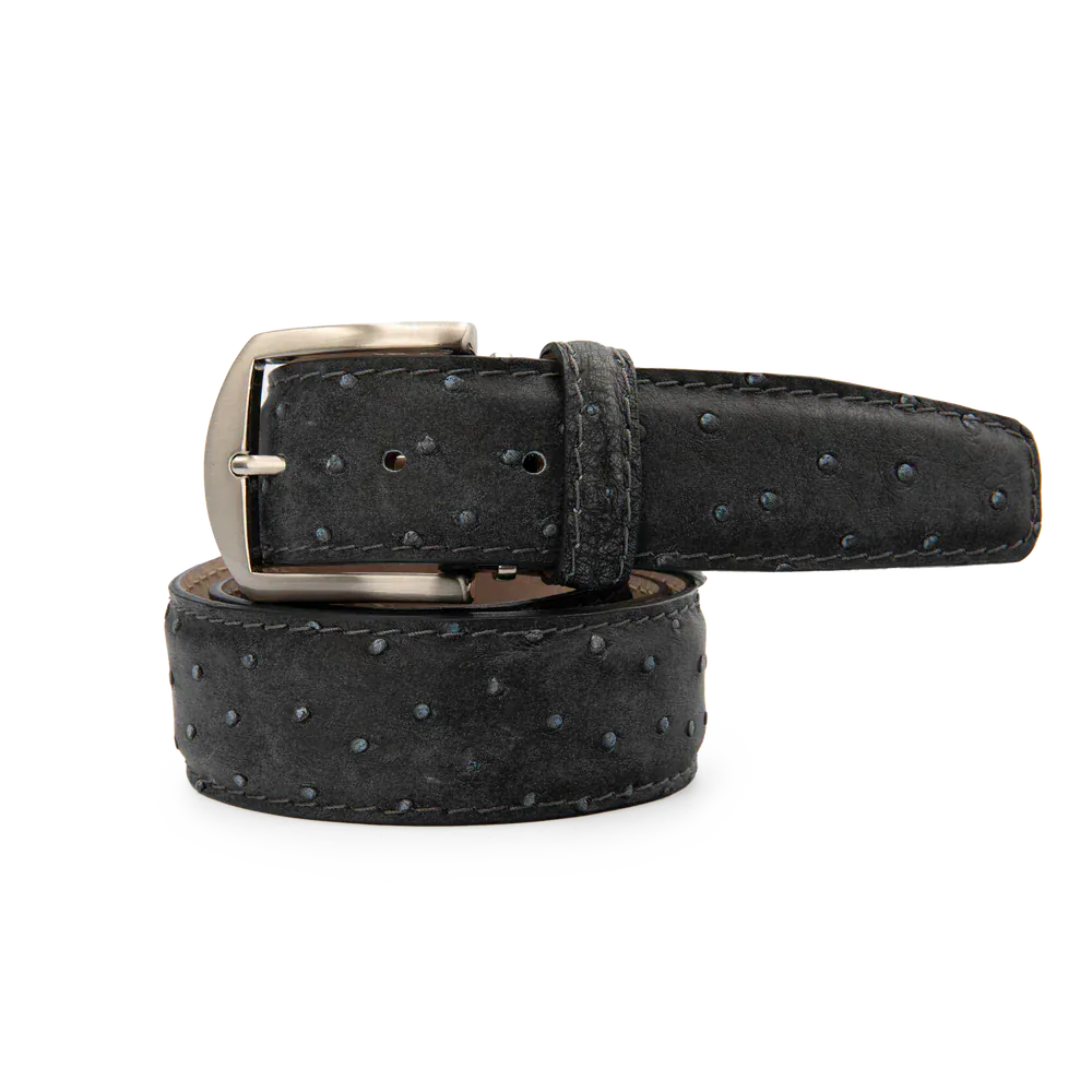 The Luxe Group (LEN) Belt LONDON FOG / 40MM Genuine Ostrich in London Fog
