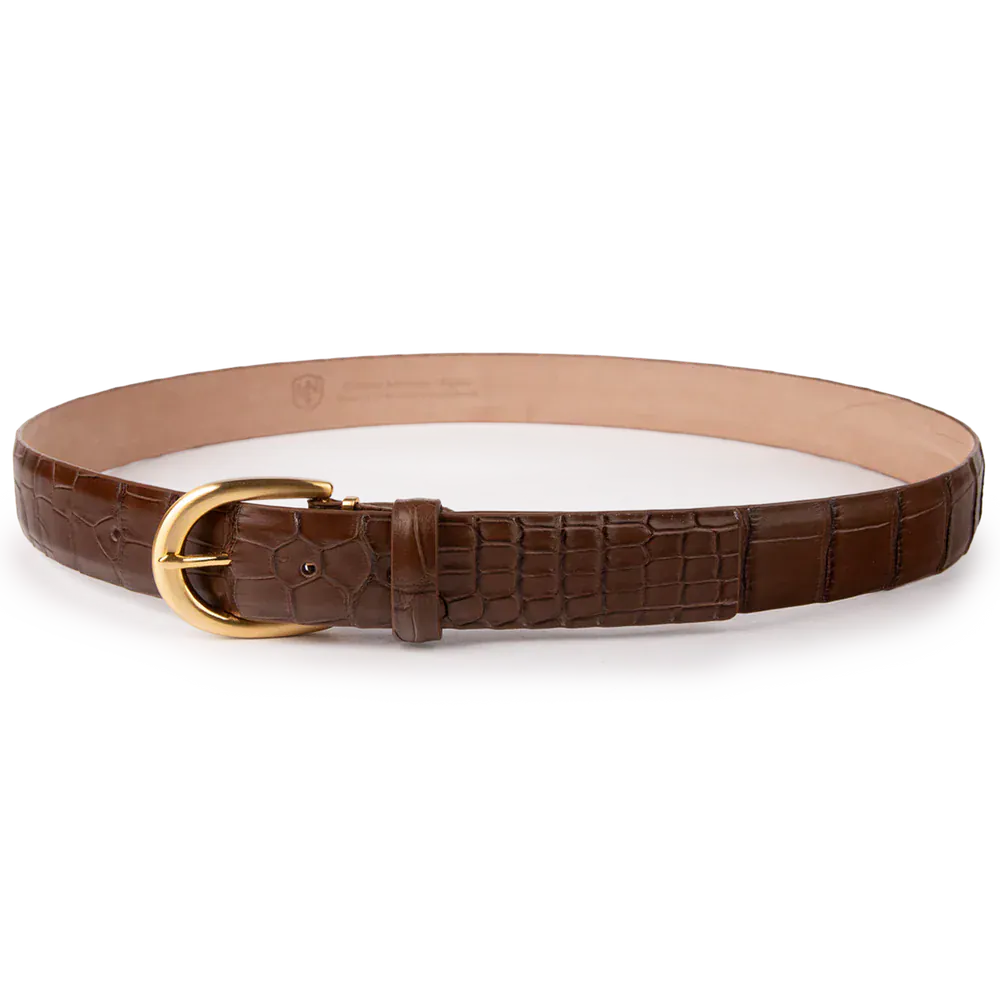 The Luxe Group (LEN) Belt Matte Alligator - Tobacco 35mm