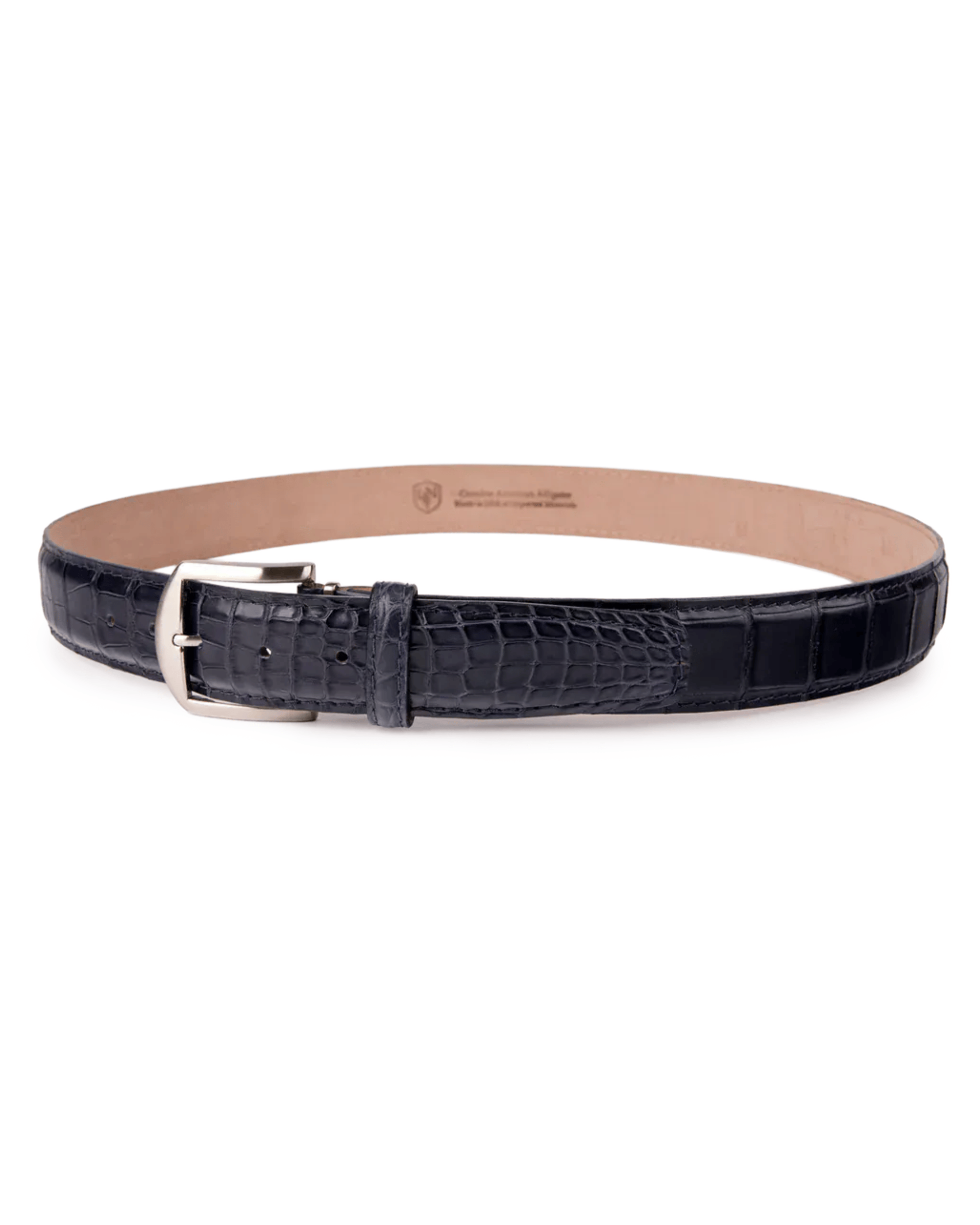 The Luxe Group (LEN) Belt NAVY / 40MM American Alligator in Navy