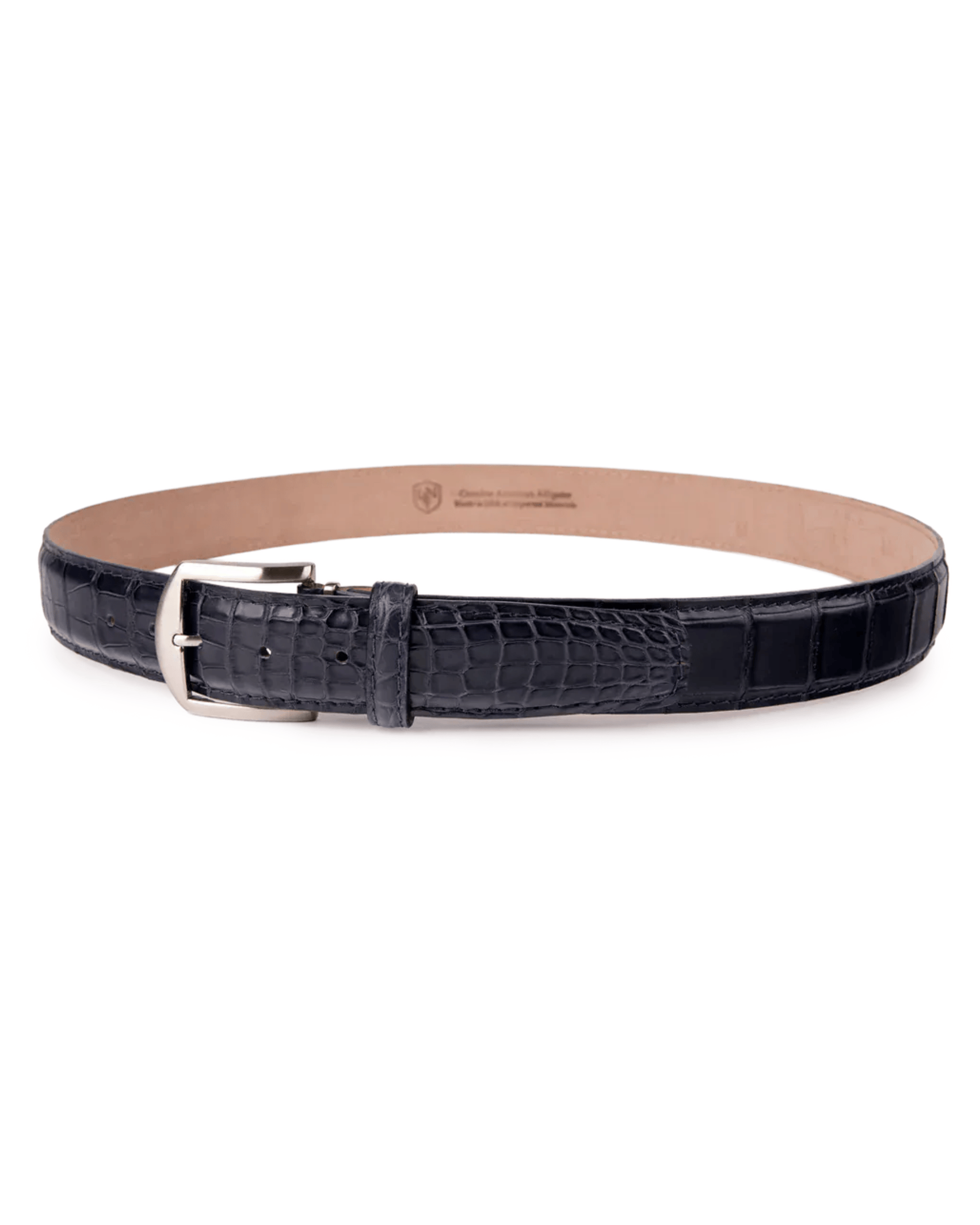 The Luxe Group (LEN) Belt NAVY / 40MM American Alligator in Navy