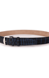 The Luxe Group (LEN) Belt NAVY SAPPHIRE / 40MM Ultra-Matte Two-Tone American Alligator in Navy & Sapphire Blue