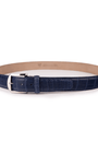 The Luxe Group (LEN) Belt NEW BLUE / 40MM American Alligator in New Blue