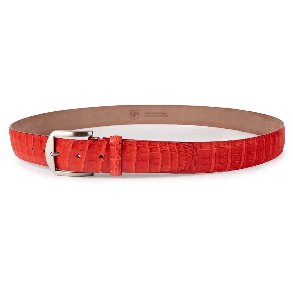 The Luxe Group (LEN) Belt RED / 40MM Caiman Crocodile - Red