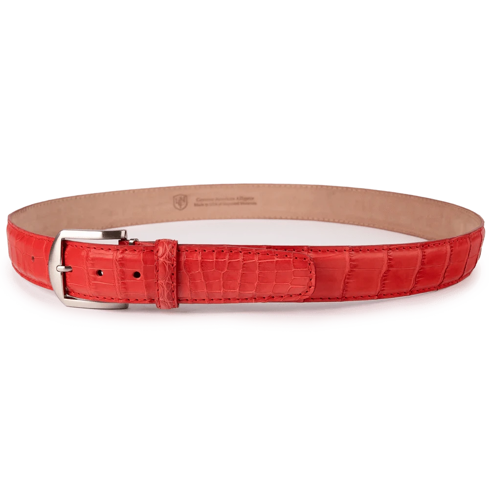 The Luxe Group (LEN) Belt RUBY / 40MM American Matte Alligator - Ruby