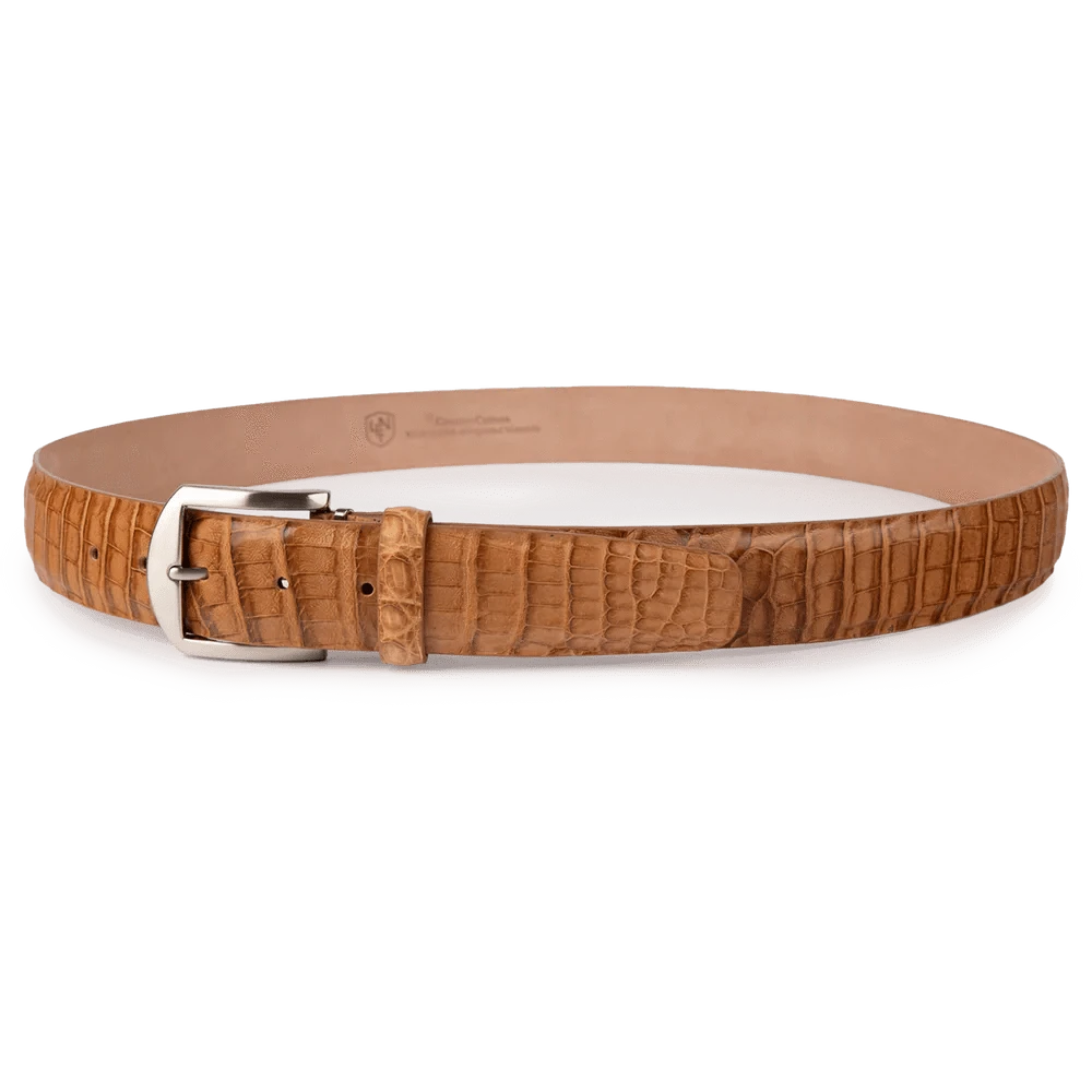 The Luxe Group (LEN) Belt SADDLE TAN / 40MM Caiman Crocodile