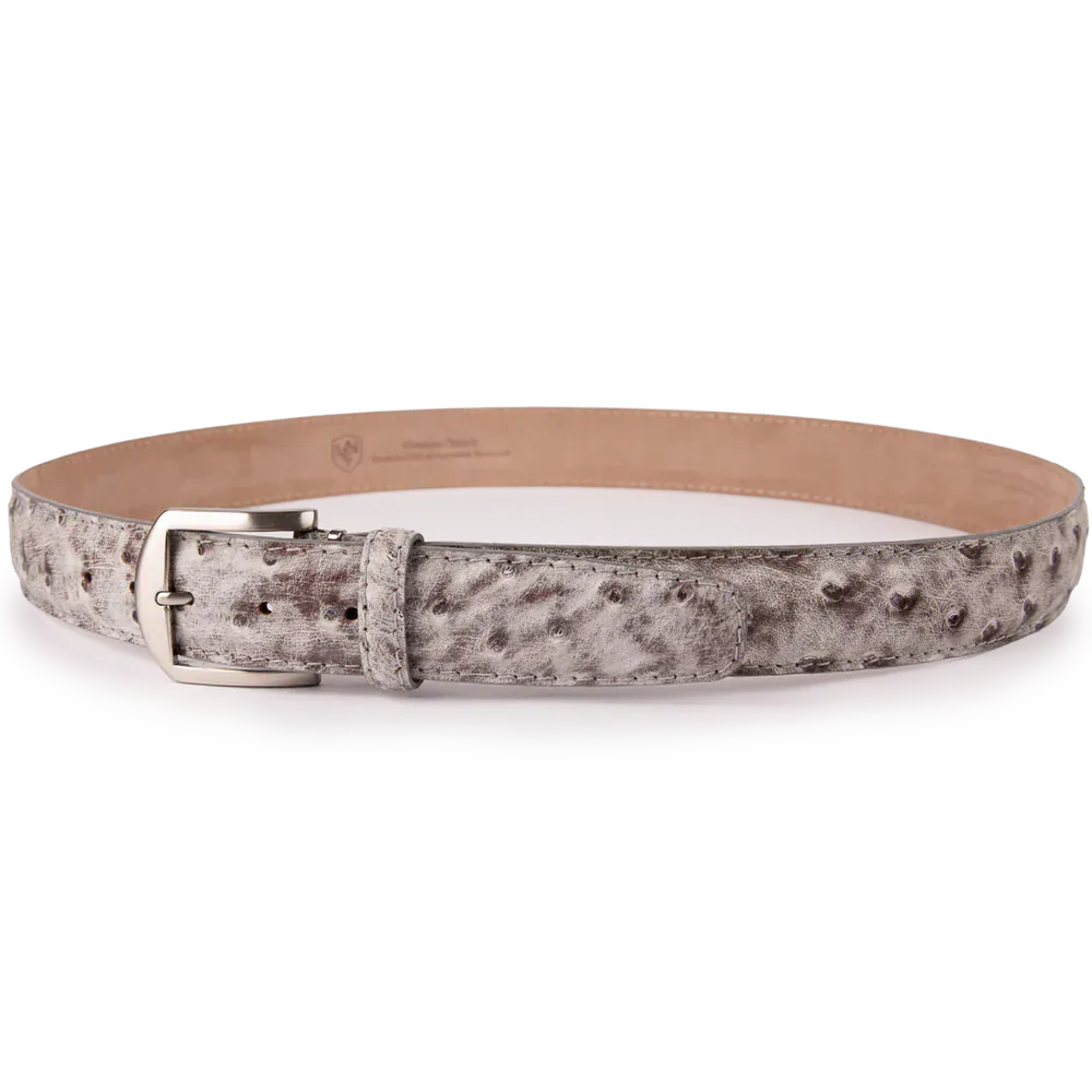 The Luxe Group (LEN) Belt SMOKE / 40MM Genuine Ostrich in Smoke