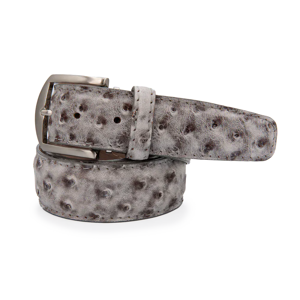 The Luxe Group (LEN) Belt SMOKE / 40MM Genuine Ostrich in Smoke