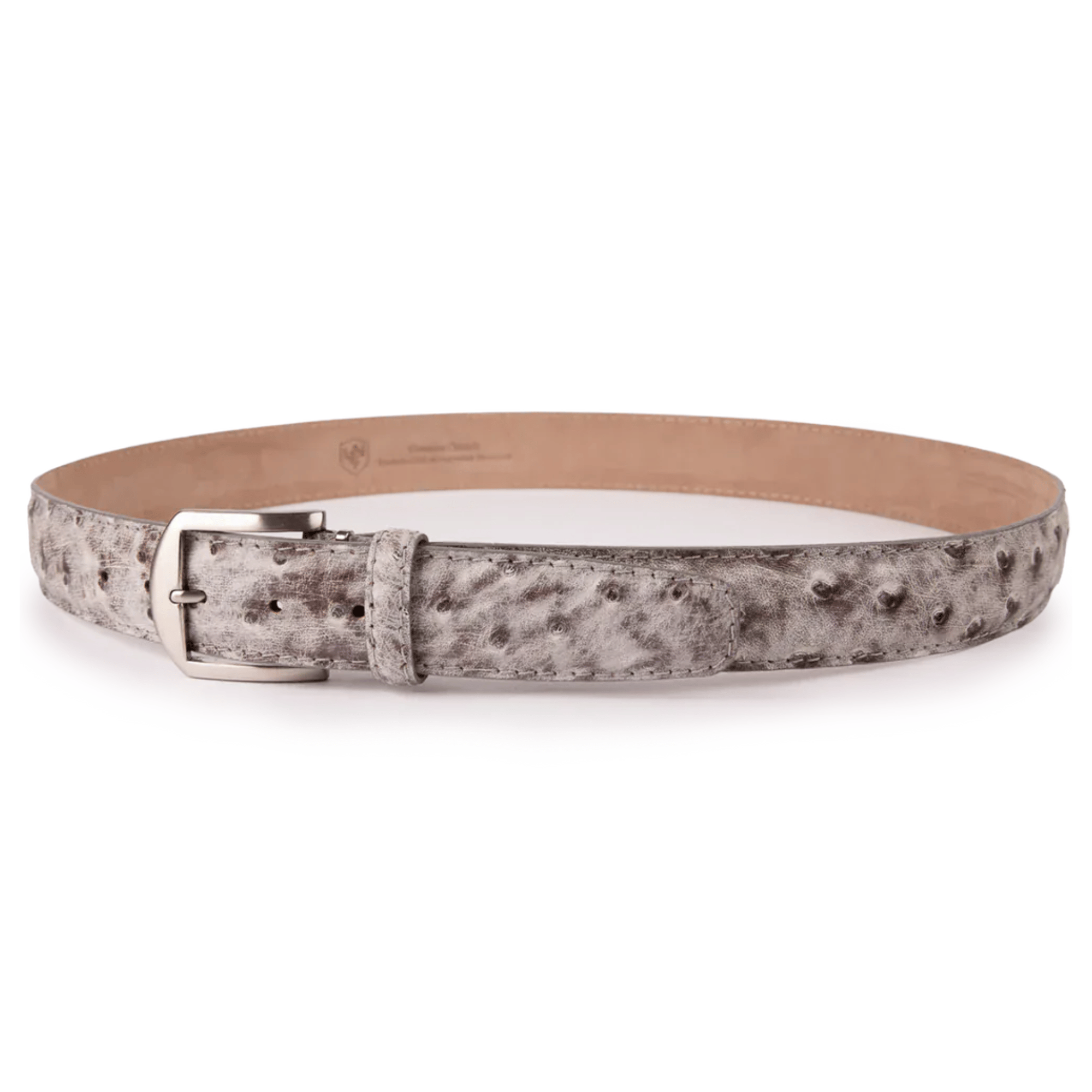 The Luxe Group (LEN) Belt SMOKE / 40MM Genuine Ostrich in Smoke