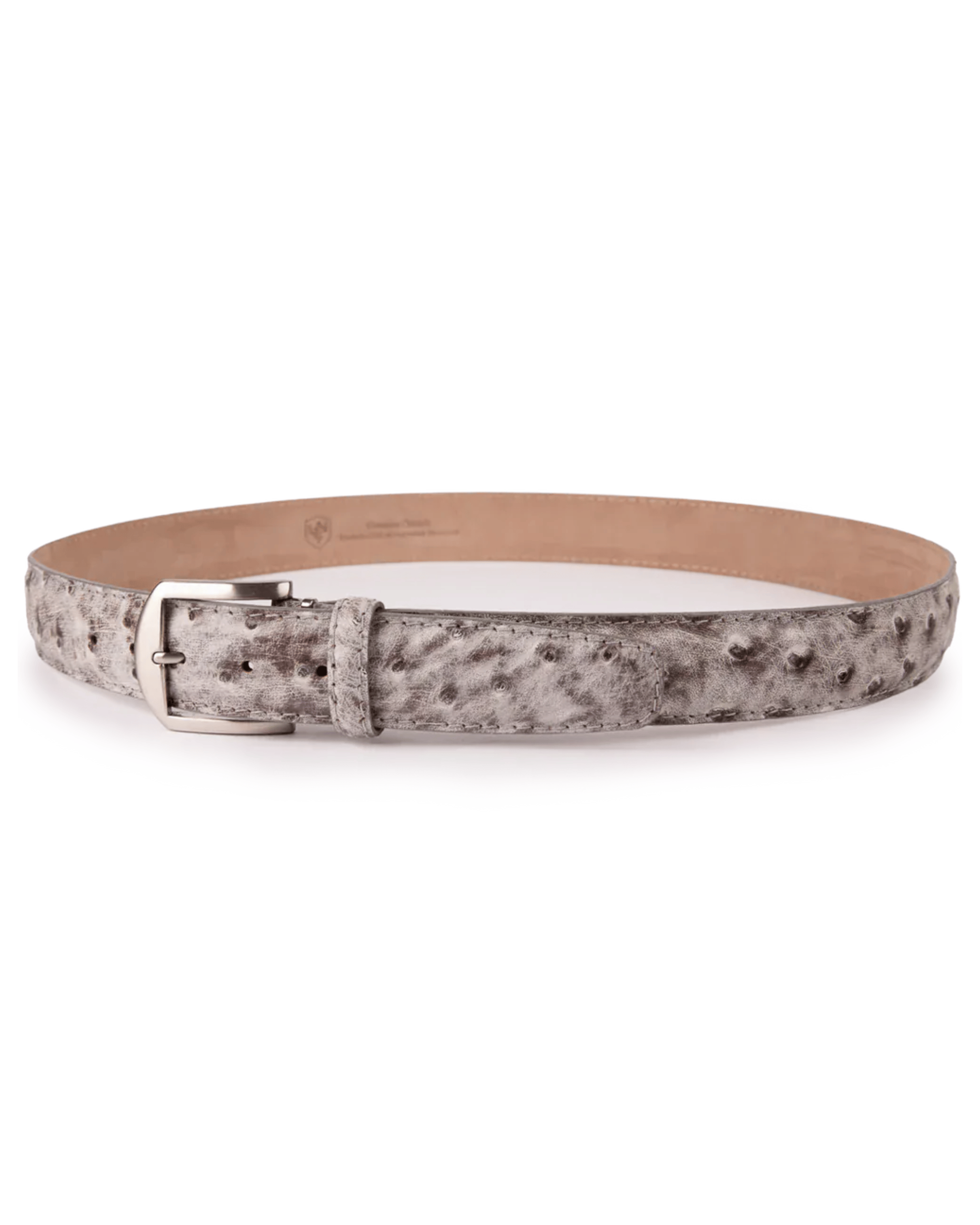 The Luxe Group (LEN) Belt SMOKE / 40MM Genuine Ostrich in Smoke