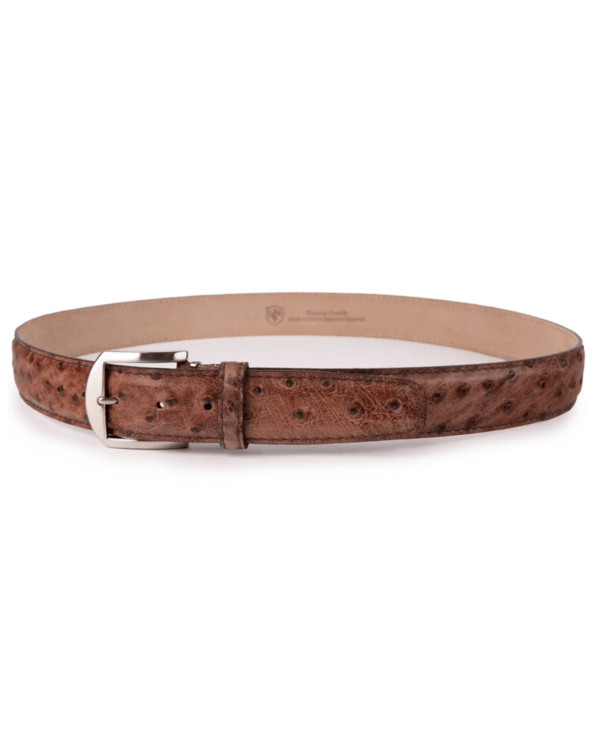 The Luxe Group (LEN) Belt TOBACCO / 40MM Genuine Ostrich in Tobacco