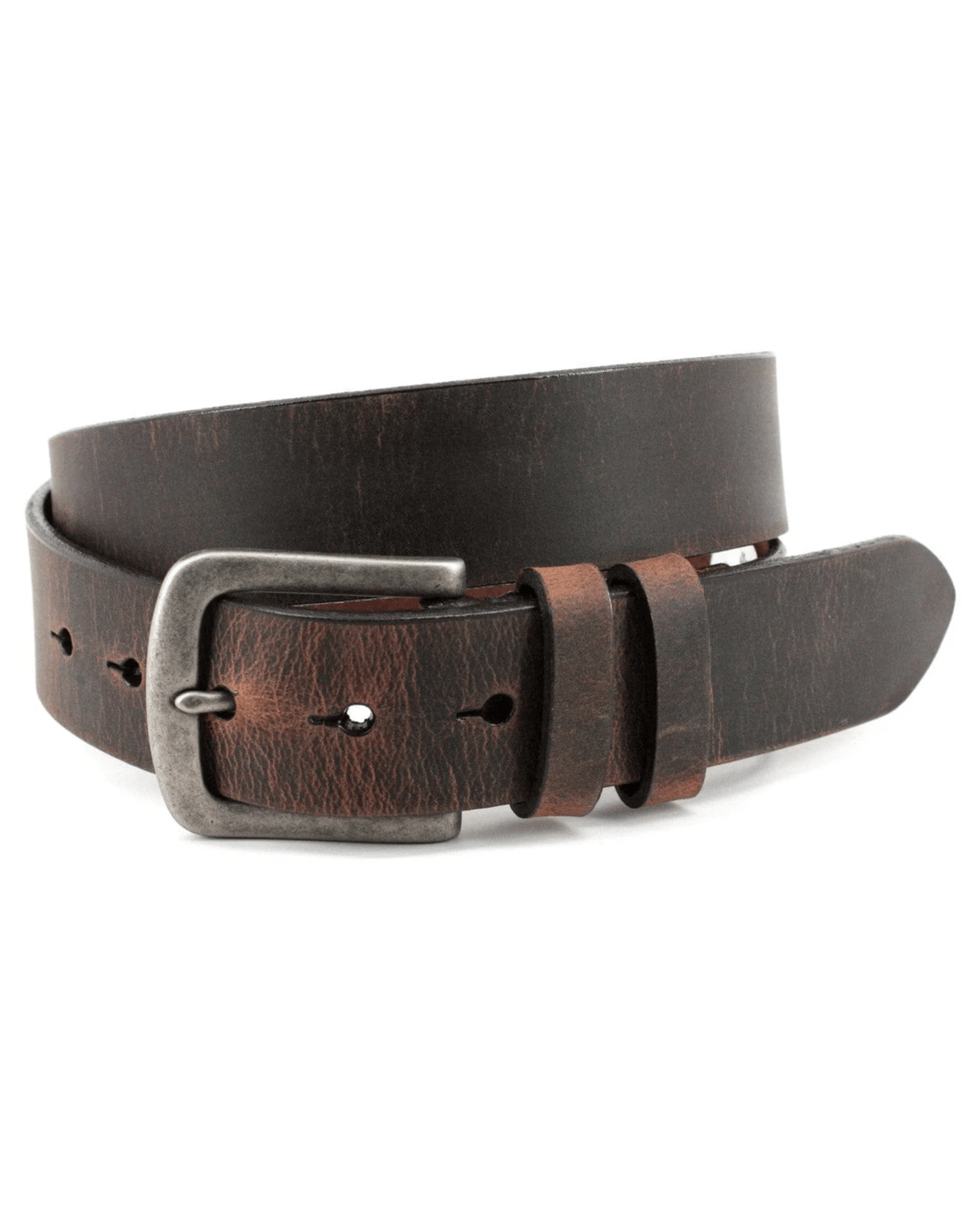 Torino Leather Company Belt Brown Distressed Waxed Leather Belt