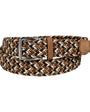 Torino Leather Company Belt Italian Woven Rayon Stretch Belt with Suede Tabs
