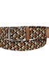 Torino Leather Company Belt Italian Woven Rayon Stretch Belt with Suede Tabs