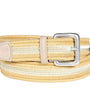 Torino Leather Company Belt Italian Woven Two-Tone Stretch Cotton Belt