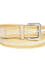 Torino Leather Company Belt Italian Woven Two-Tone Stretch Cotton Belt