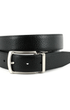Torino Leather Company Belt Reversible Veal Belt in Black and Cognac