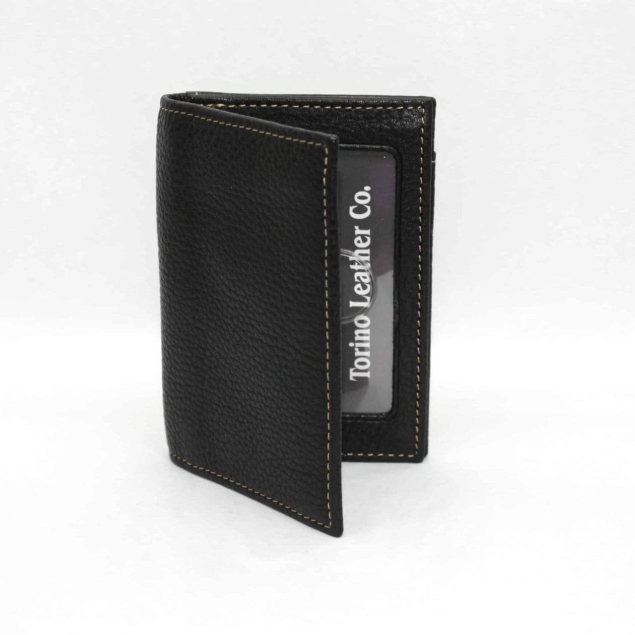 Torino Leather Company Wallets BLACK Tumbled Glove Leather Gusseted Card Case