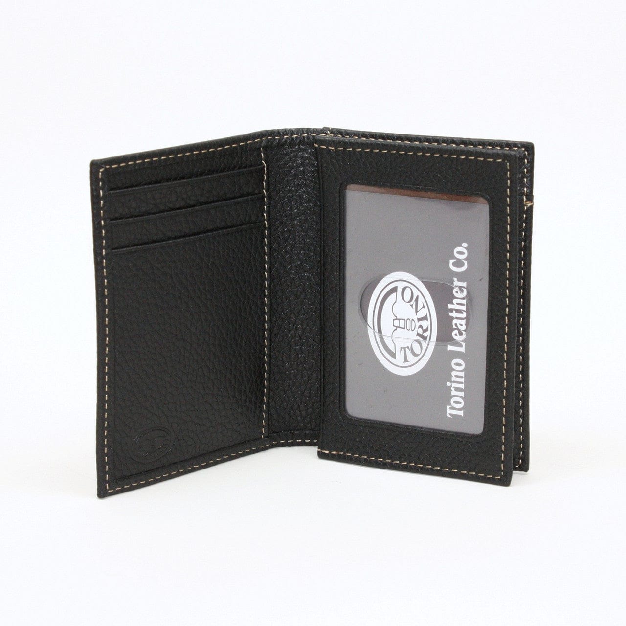 Torino Leather Company Wallets BLACK Tumbled Glove Leather Gusseted Card Case