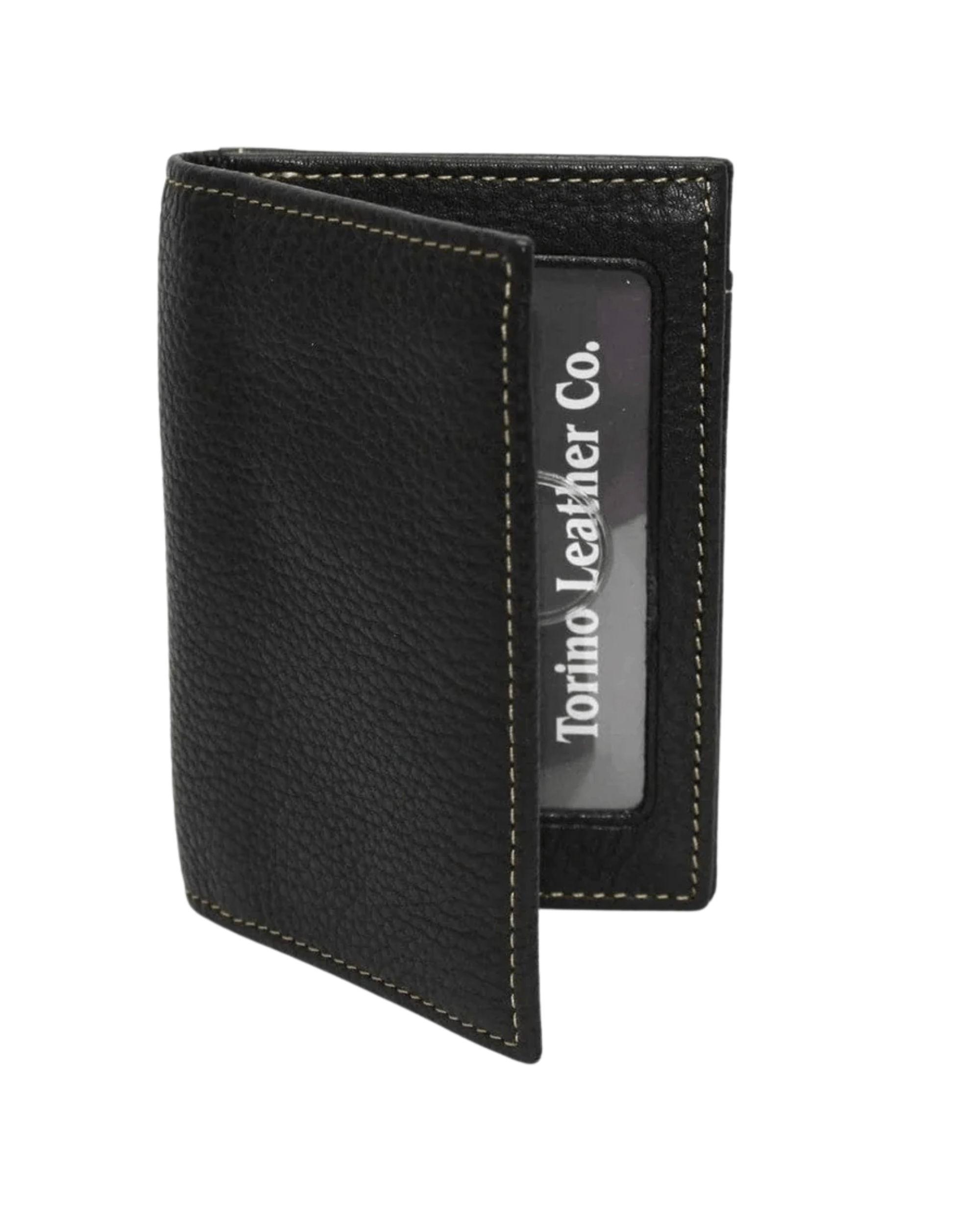 Torino Leather Company Wallets BLACK Tumbled Glove Leather Gusseted Card Case