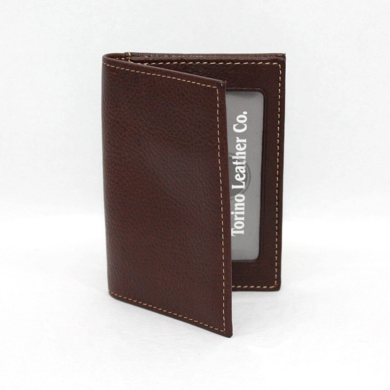 Torino Leather Company Wallets BROWN Tumbled Glove Leather Gusseted Card Wallet