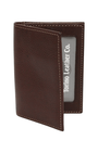 Torino Leather Company Wallets BROWN Tumbled Glove Leather Gusseted Card Wallet