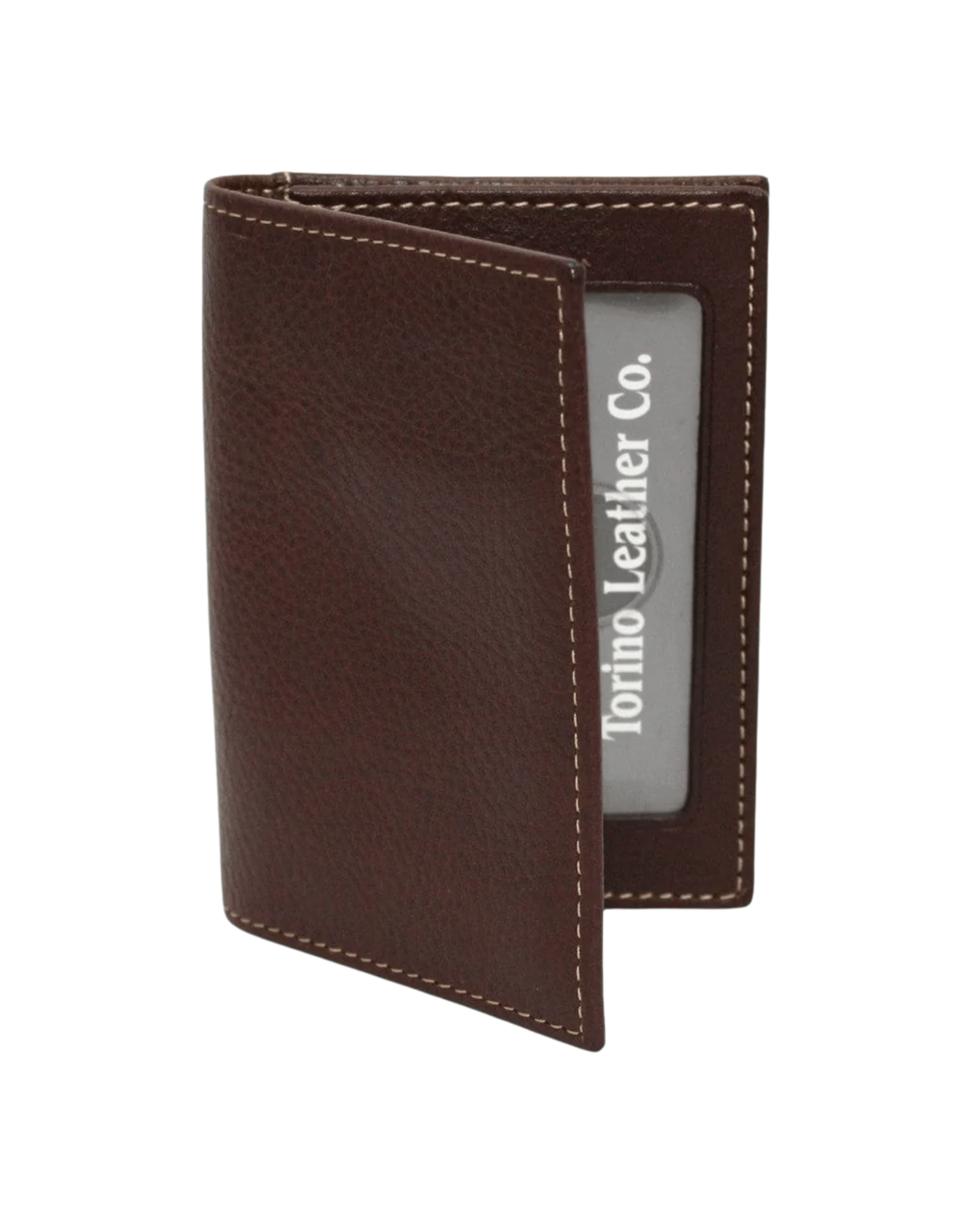 Torino Leather Company Wallets BROWN Tumbled Glove Leather Gusseted Card Wallet