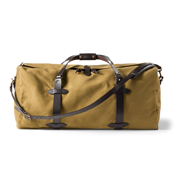 Large Rugged Twill Duffel Bag- Tan