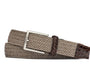 W. Kleinberg Leathergoods Belt Brown Stripe Stretch Belt