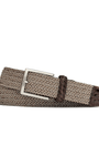 W. Kleinberg Leathergoods Belt Brown Stripe Stretch Belt
