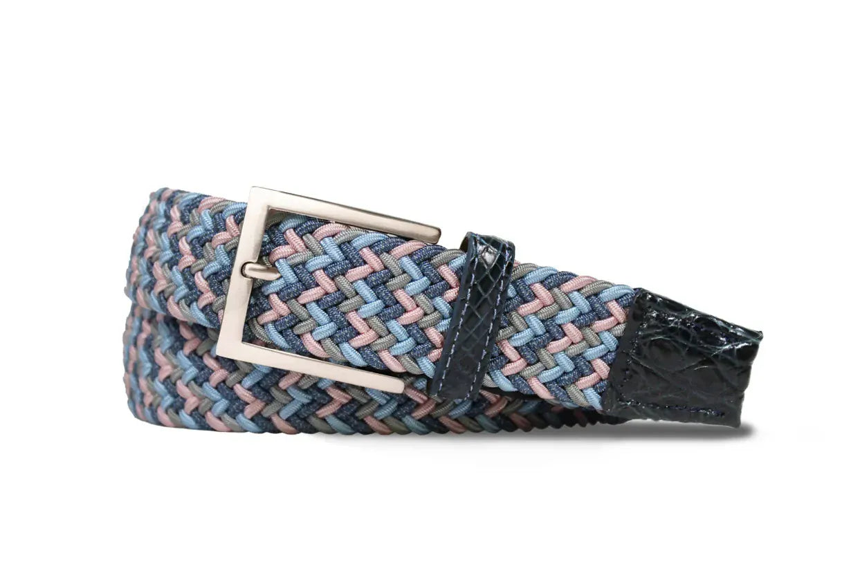 W. Kleinberg Leathergoods Belt Bubblegum Stretch Belt