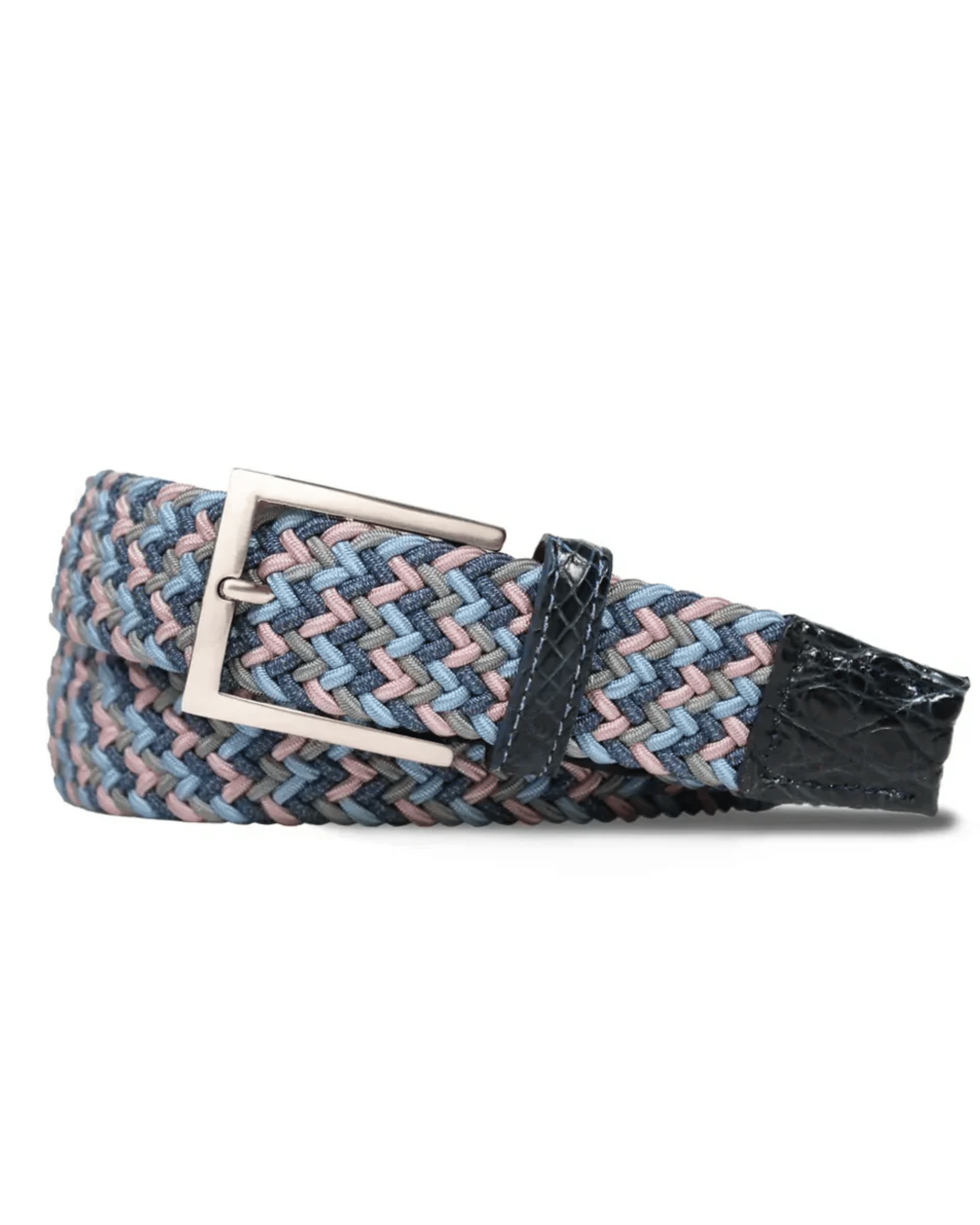 W. Kleinberg Leathergoods Belt Bubblegum Stretch Belt