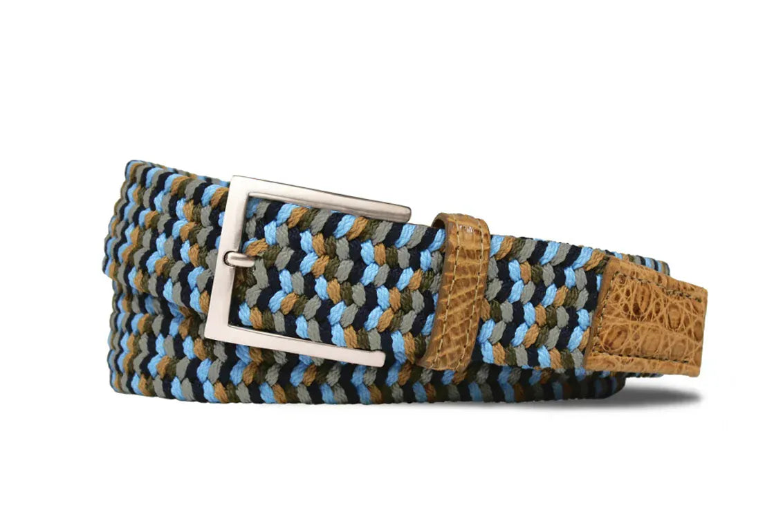 W. Kleinberg Leathergoods Belt Caramel Stretch Belt