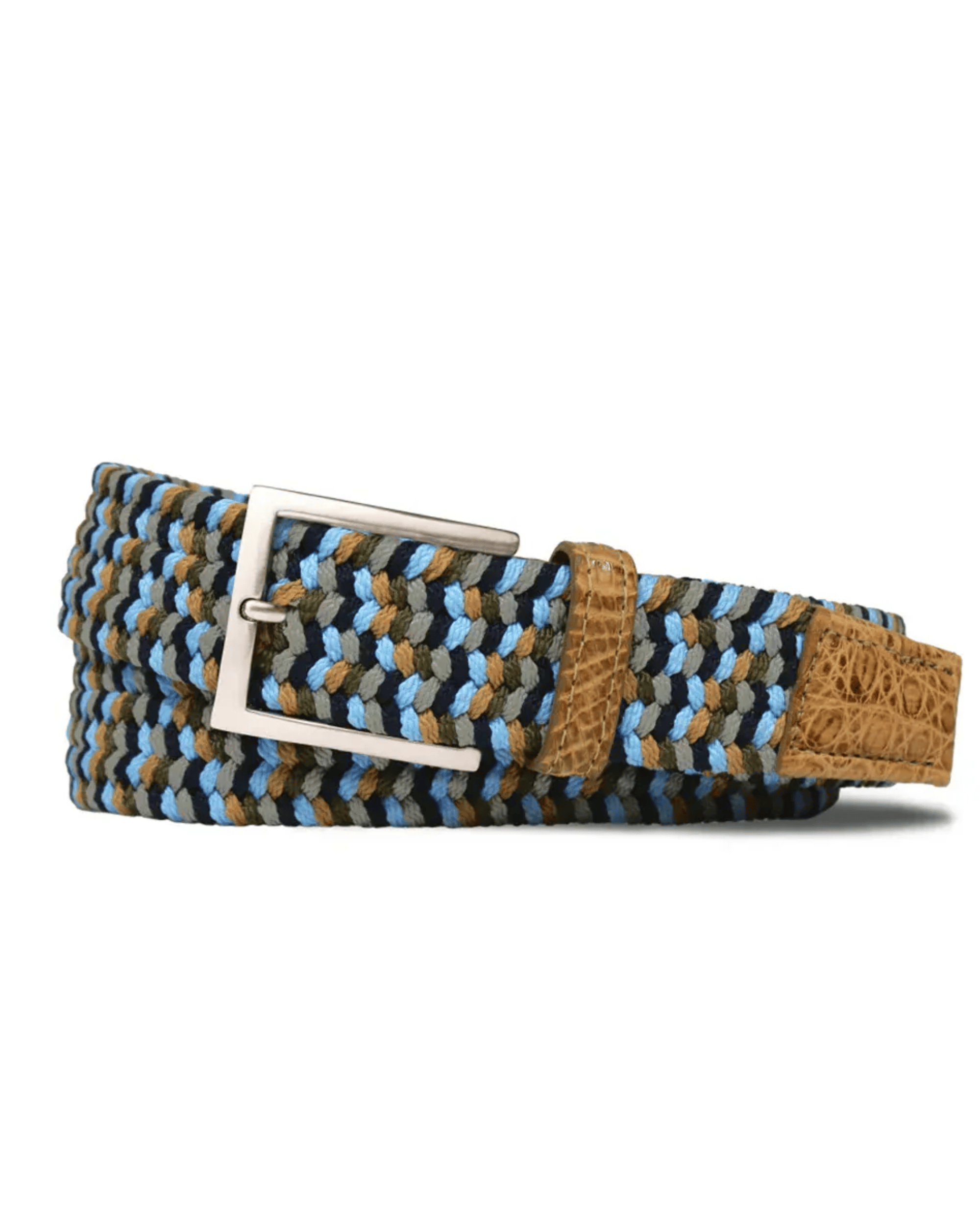 W. Kleinberg Leathergoods Belt Caramel Stretch Belt