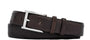 W. Kleinberg Leathergoods Belt CHOCOLATE / 36 Pebbled Bison Belt with Brushed Nickel Buckle