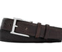 W. Kleinberg Leathergoods Belt CHOCOLATE / 36 Pebbled Bison Belt with Brushed Nickel Buckle
