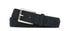 W. Kleinberg Leathergoods Belt NAVY / 34 Suede Belt with Nickel Roller Buckle