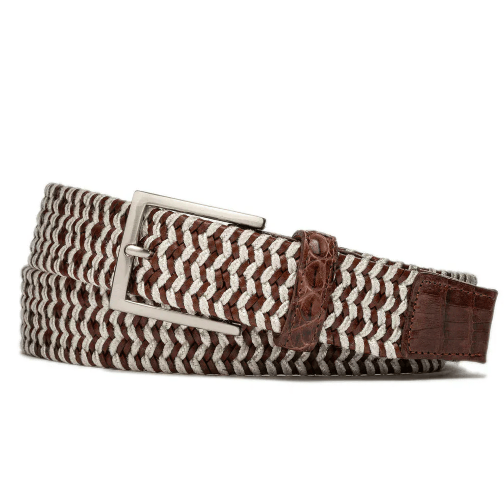 W. Kleinberg Leathergoods Belt Pearl Leather Stretch Belt