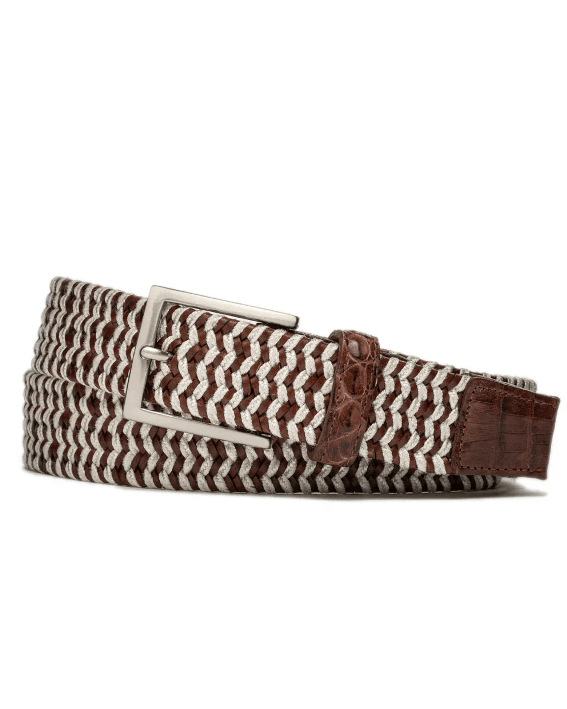 W. Kleinberg Leathergoods Belt Pearl Leather Stretch Belt